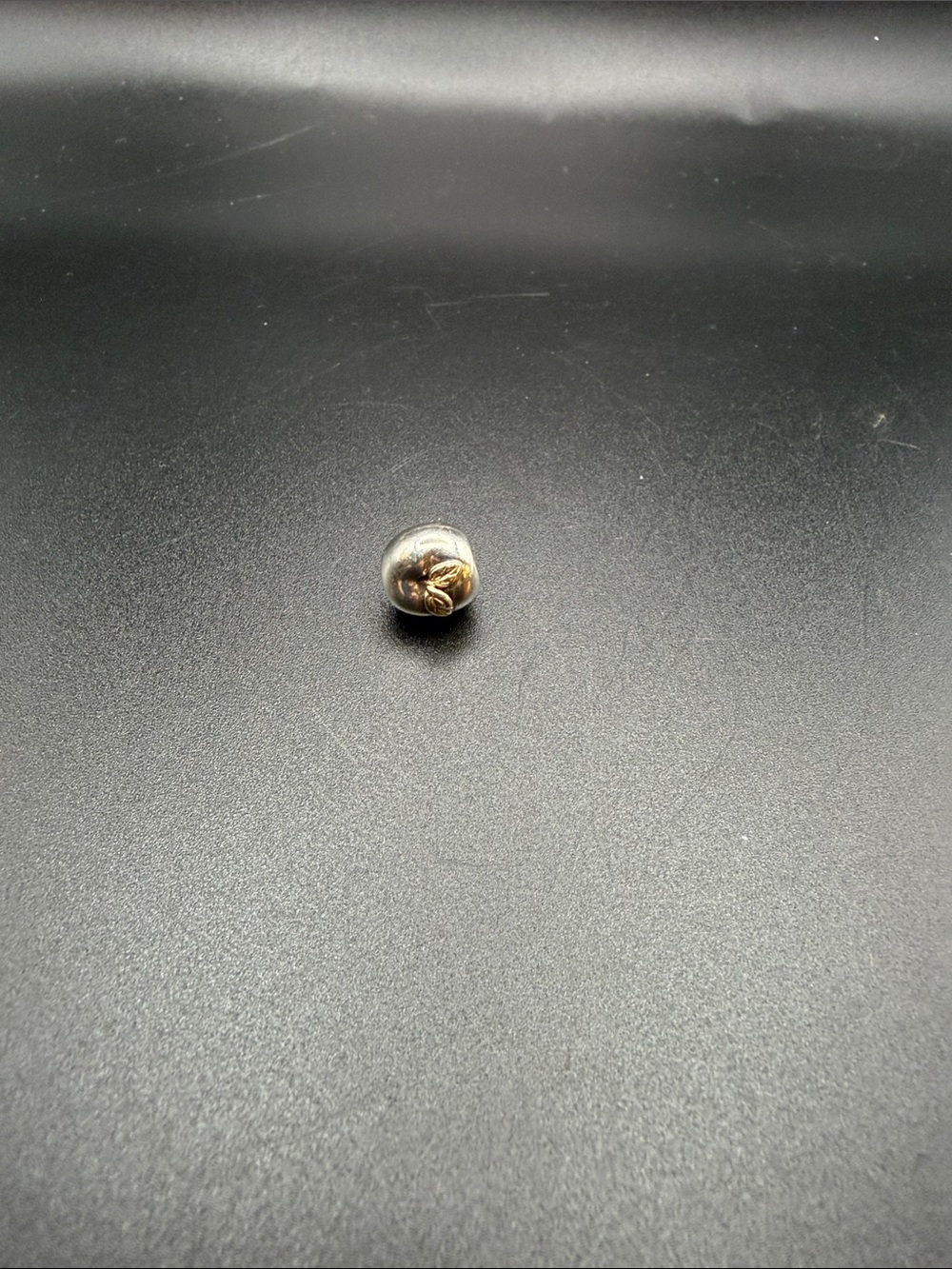 Pandora apple charm with gold accents